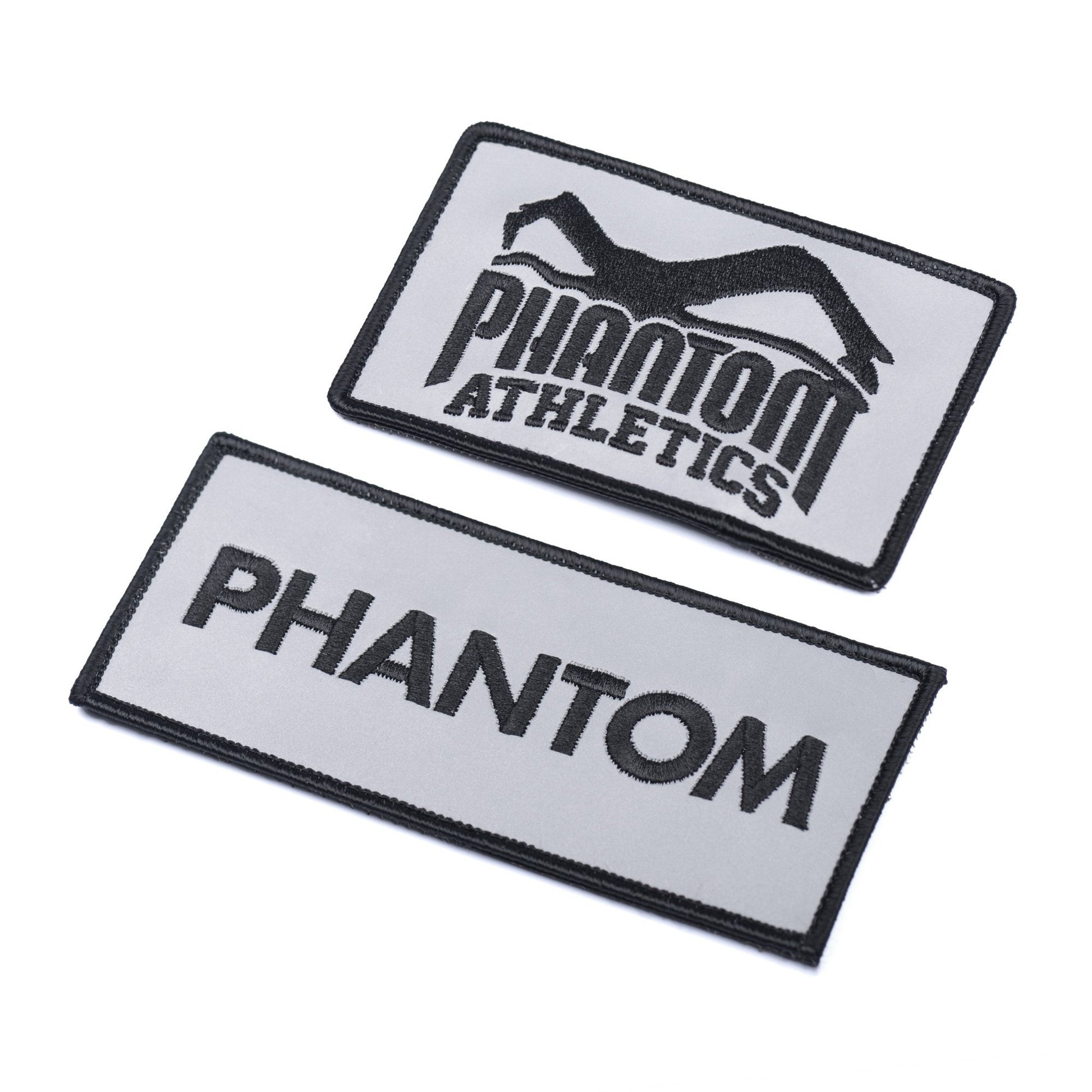 Phantom Athletics Aufnäher Patch Reflektierend Reflective Silber Flash für Rucksack Tasche Gymbag Feuerwehr Gewichtsweste