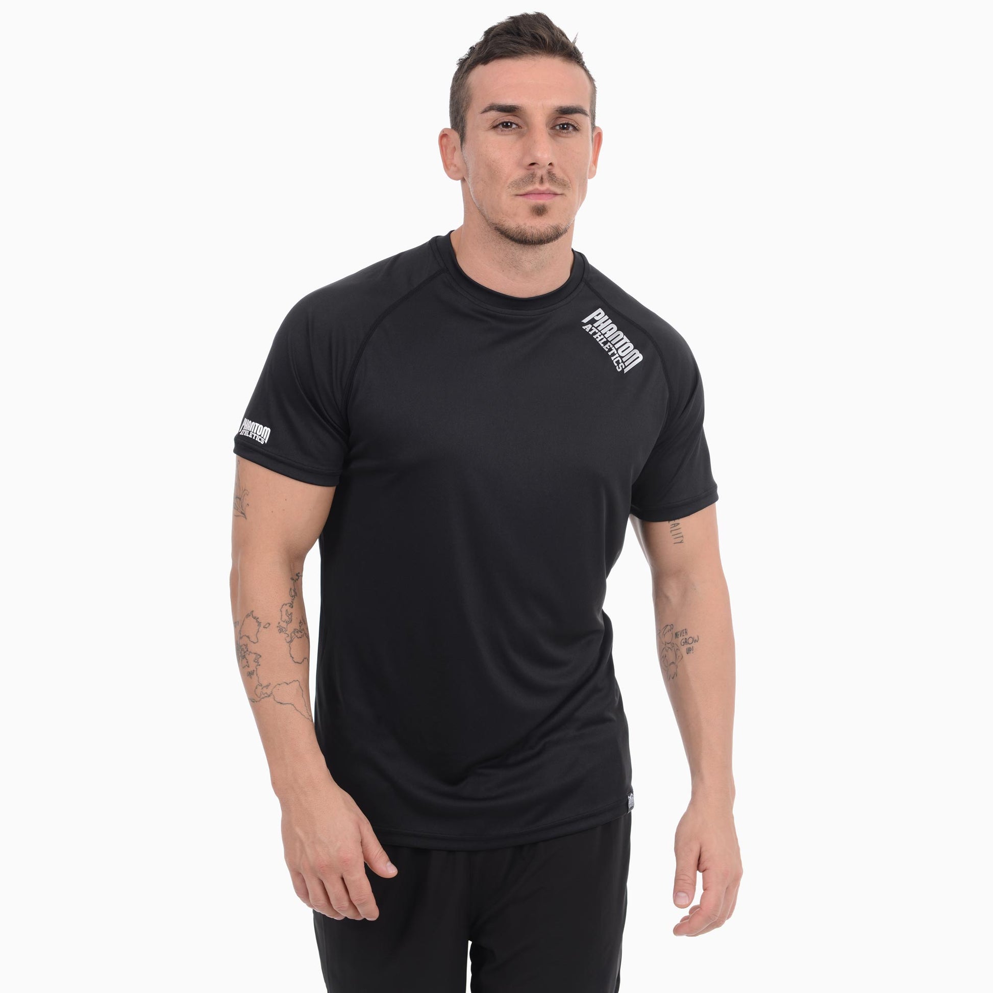 Phantom Athletics Tactic Training Shirt Trainingsshirt T-Shirt Kurzarm Short-Sleeve T-Shirt Schwarz Black