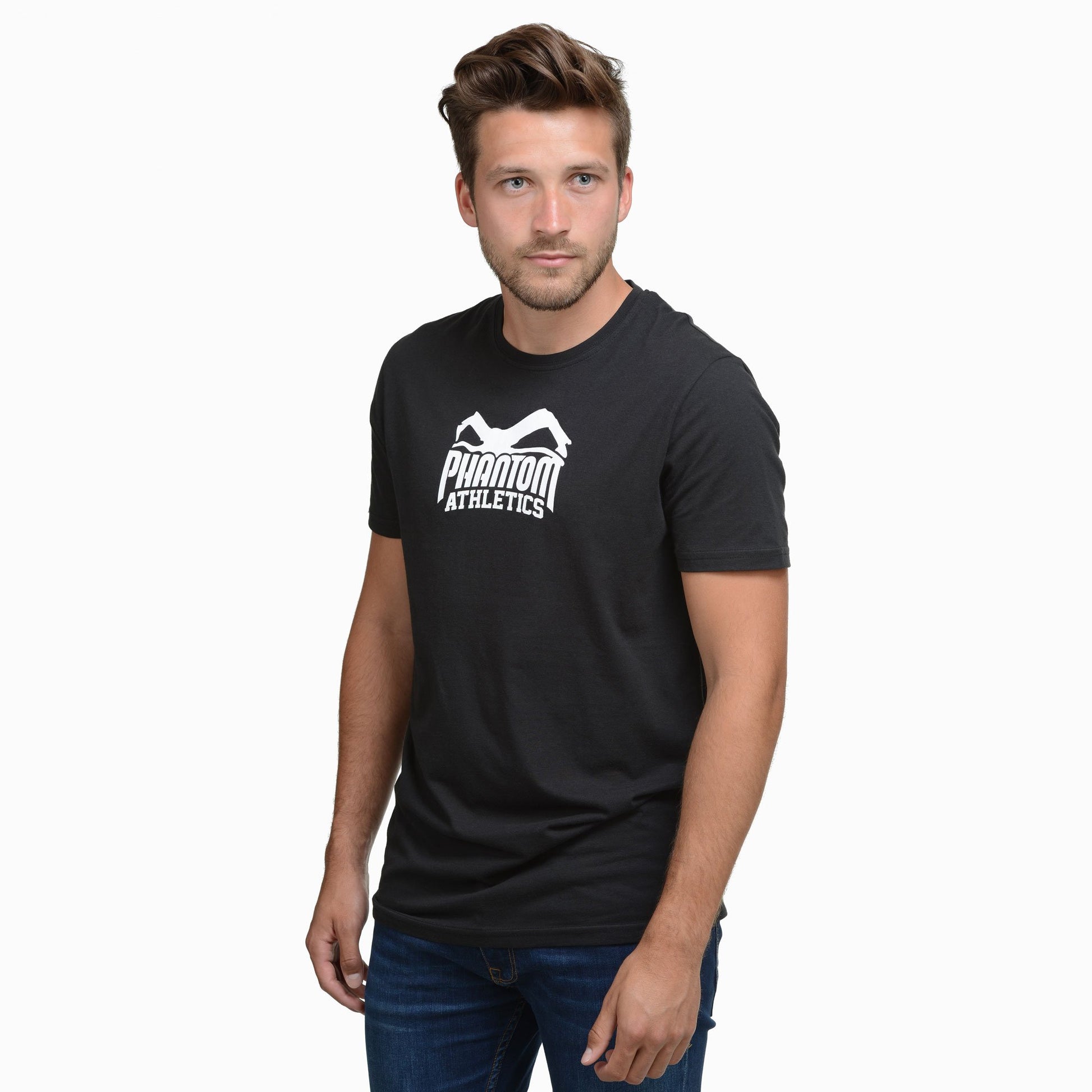 Phantom Athletics T-Shirt Team Tee Shirt Kurzarm Shortlseeve Sportlich Freizeit Black Schwarz