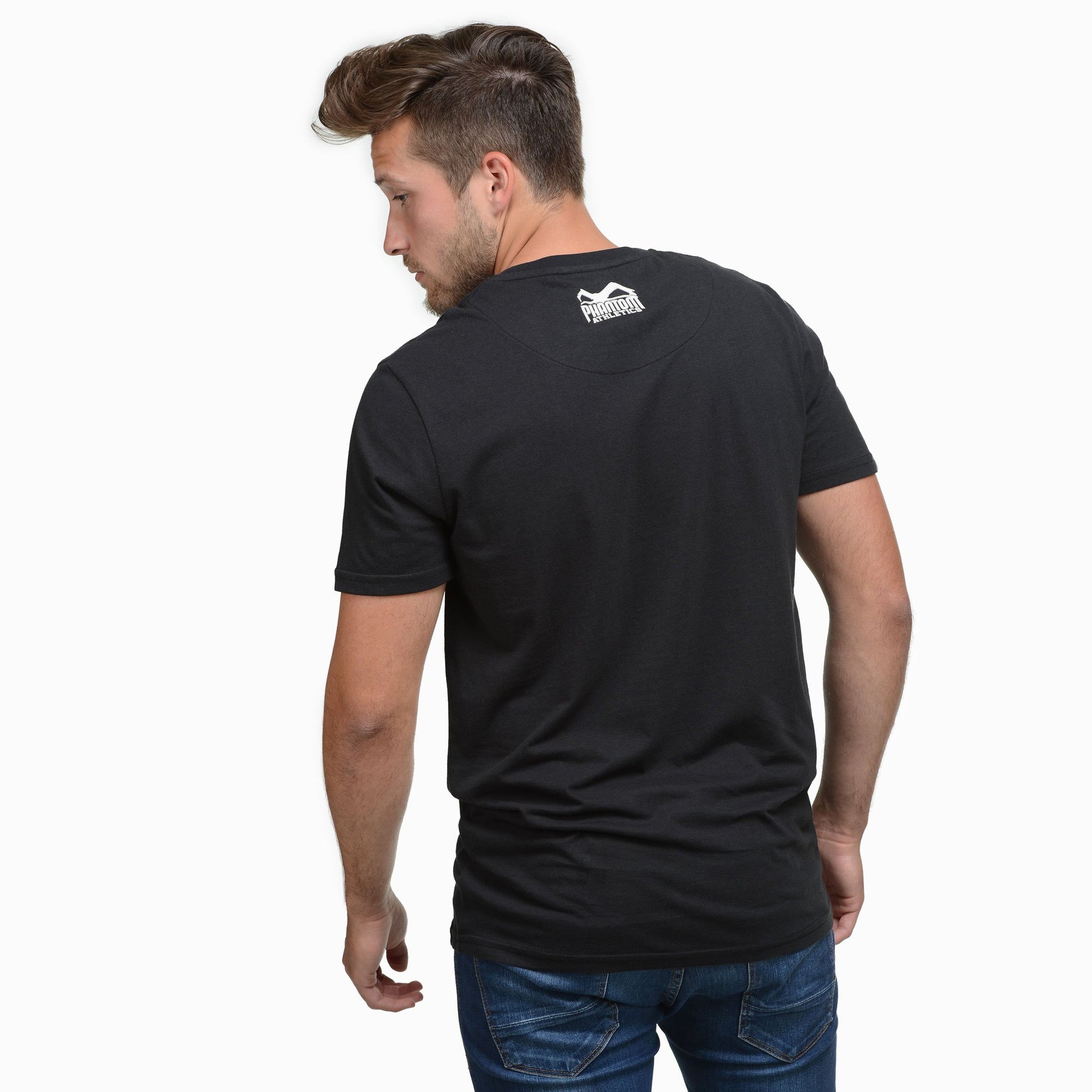 Phantom Athletics T-Shirt Team Tee Shirt Kurzarm Shortlseeve Sportlich Freizeit Black Schwarz