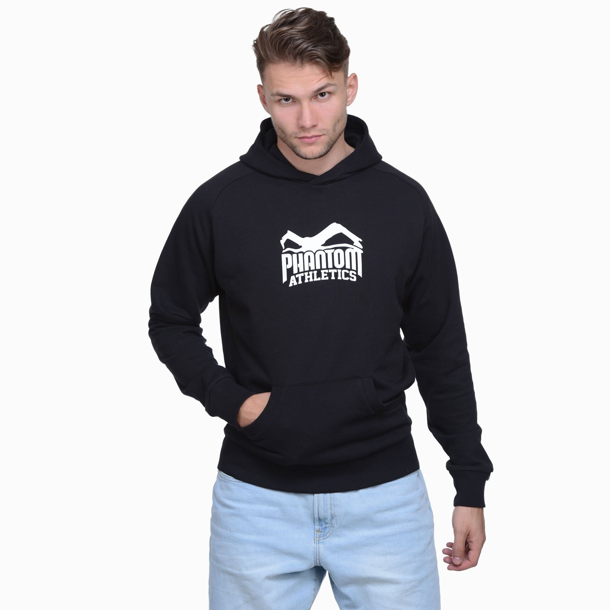 Phantom Athletics Team Hoodie kapuze Trainingshoodie Training Freizeit Sport Langarm Schwarz Black