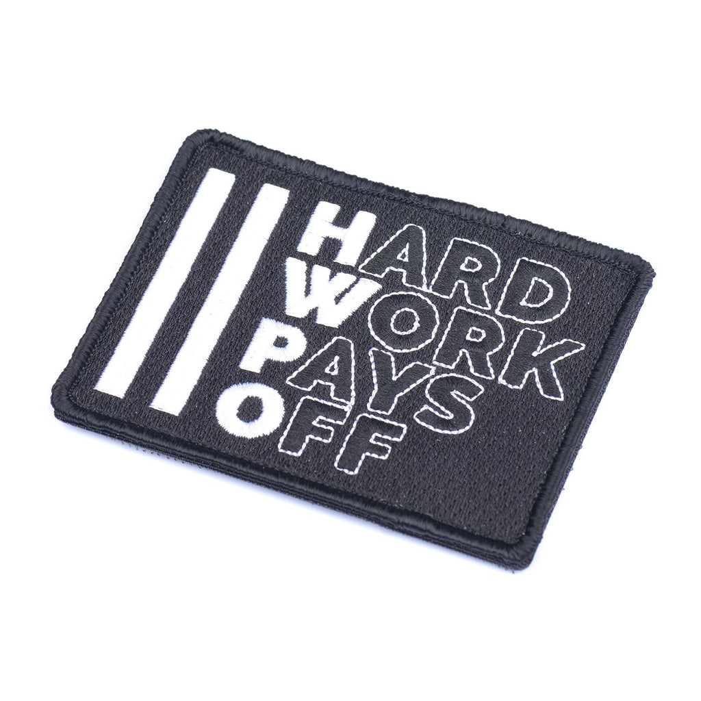 Phantom Athletics Aufnäher Patch für Rucksack Tasche Gymbag Feuerwehr Gewichtsweste Hard Work Pays Off Fitness Functional Crossfit
