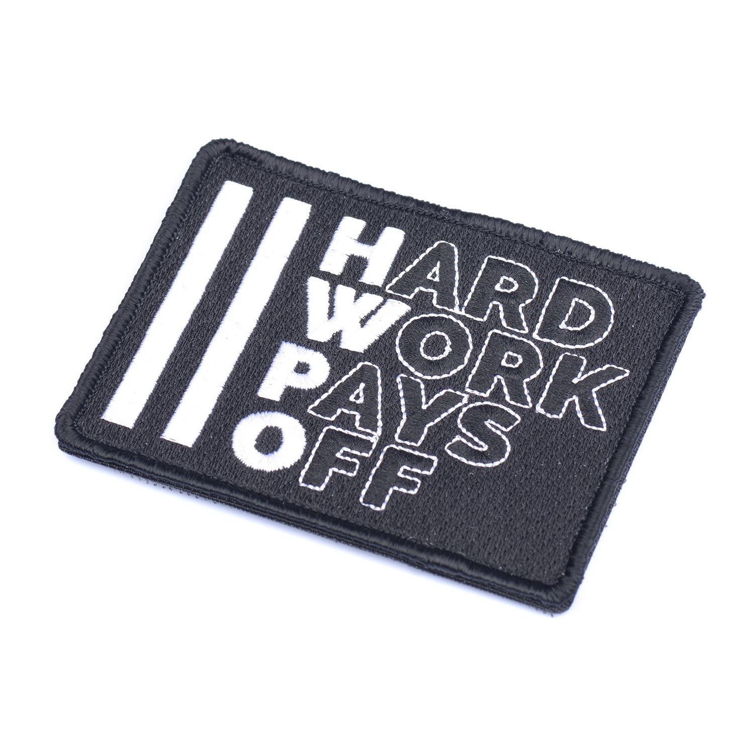 Phantom Athletics Aufnäher Patch für Rucksack Tasche Gymbag Feuerwehr Gewichtsweste Hard Work Pays Off Fitness Functional Crossfit
