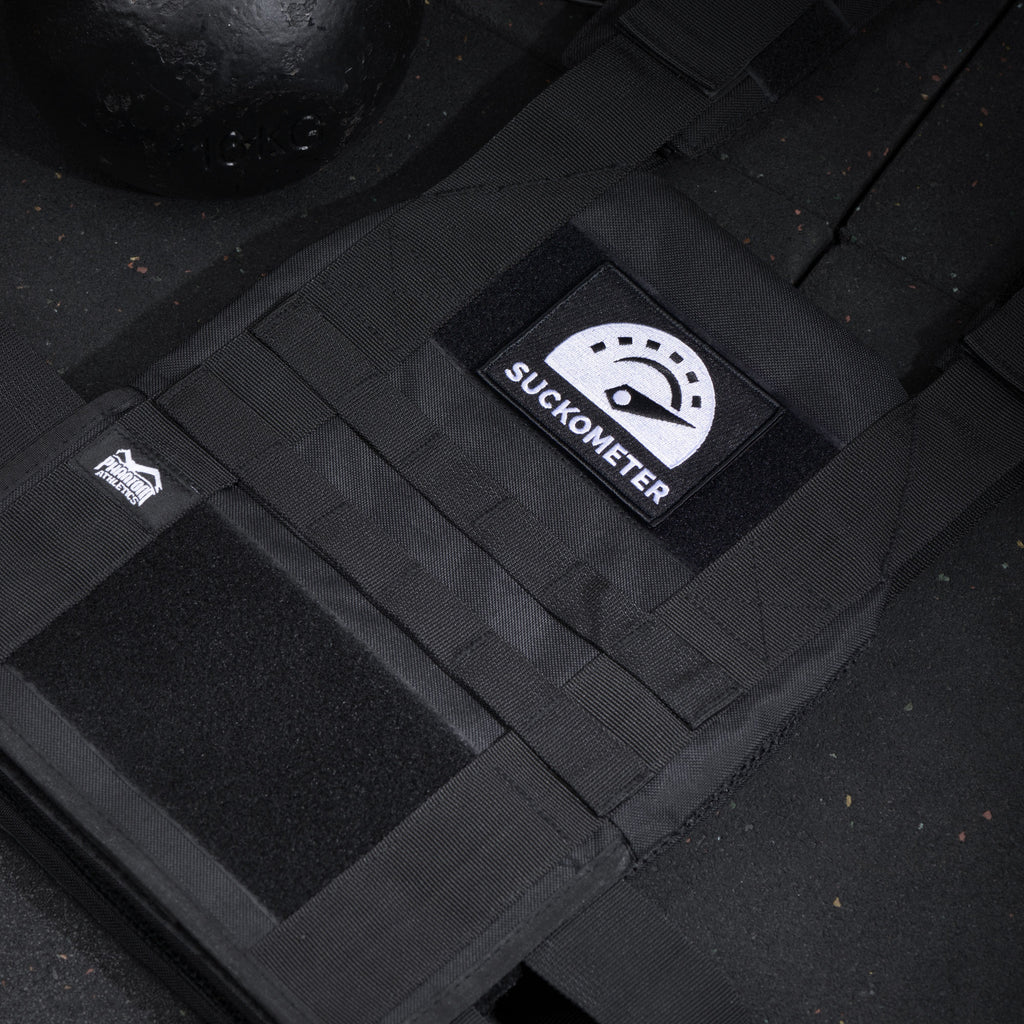 Phantom Athletics Aufnäher Patch für Rucksack Tasche Gymbag Feuerwehr Gewichtsweste Suckometer Fitness Functional Crossfit