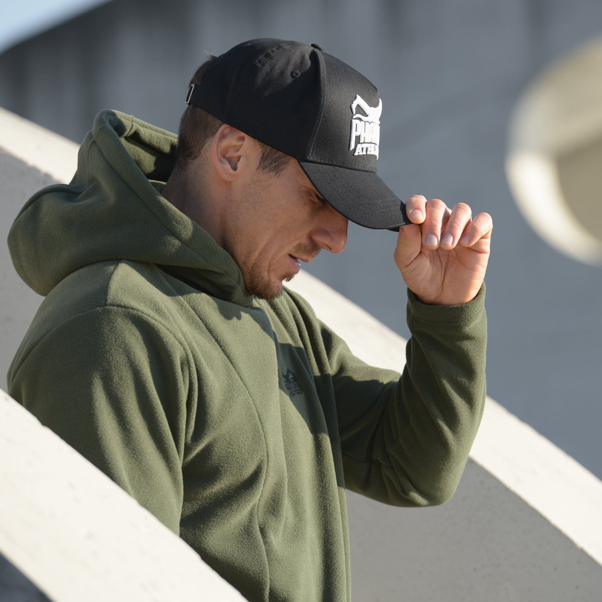 Phantom Athletics Team 5 Panel Fashion Trucker cap verstellbar Logo Schwarz Weiss
