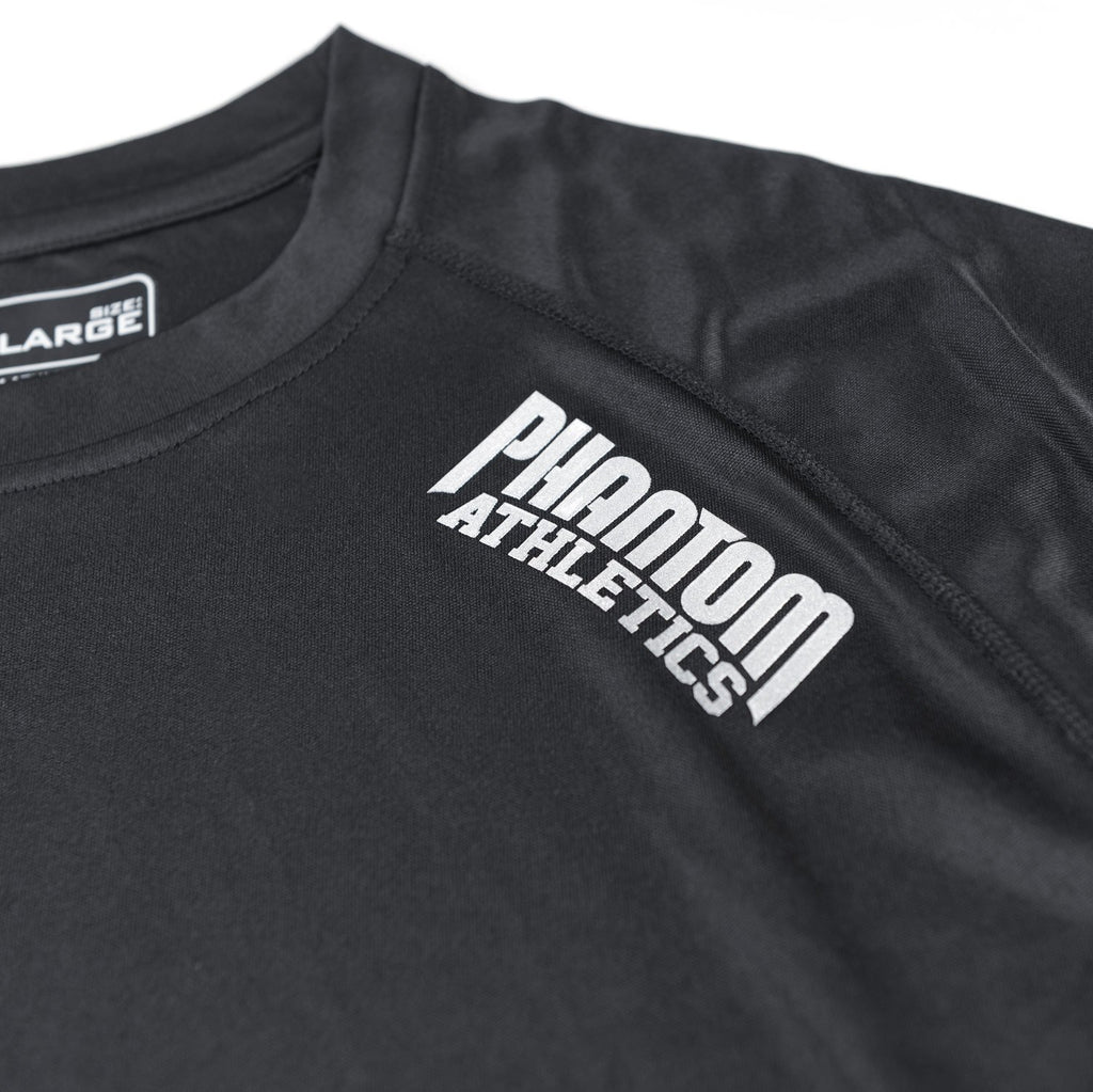 Phantom Athletics Tactic Training Shirt Trainingsshirt T-Shirt Kurzarm Short-Sleeve T-Shirt Schwarz Black