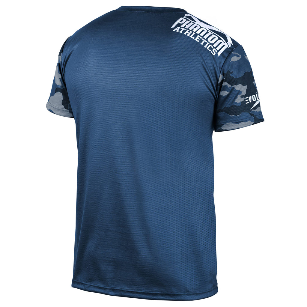 Phantom Athletics EVO Trainingsshirt Training Shirt T-Shirt Kurzarm Camo Warfare Navy Workout Camouflage