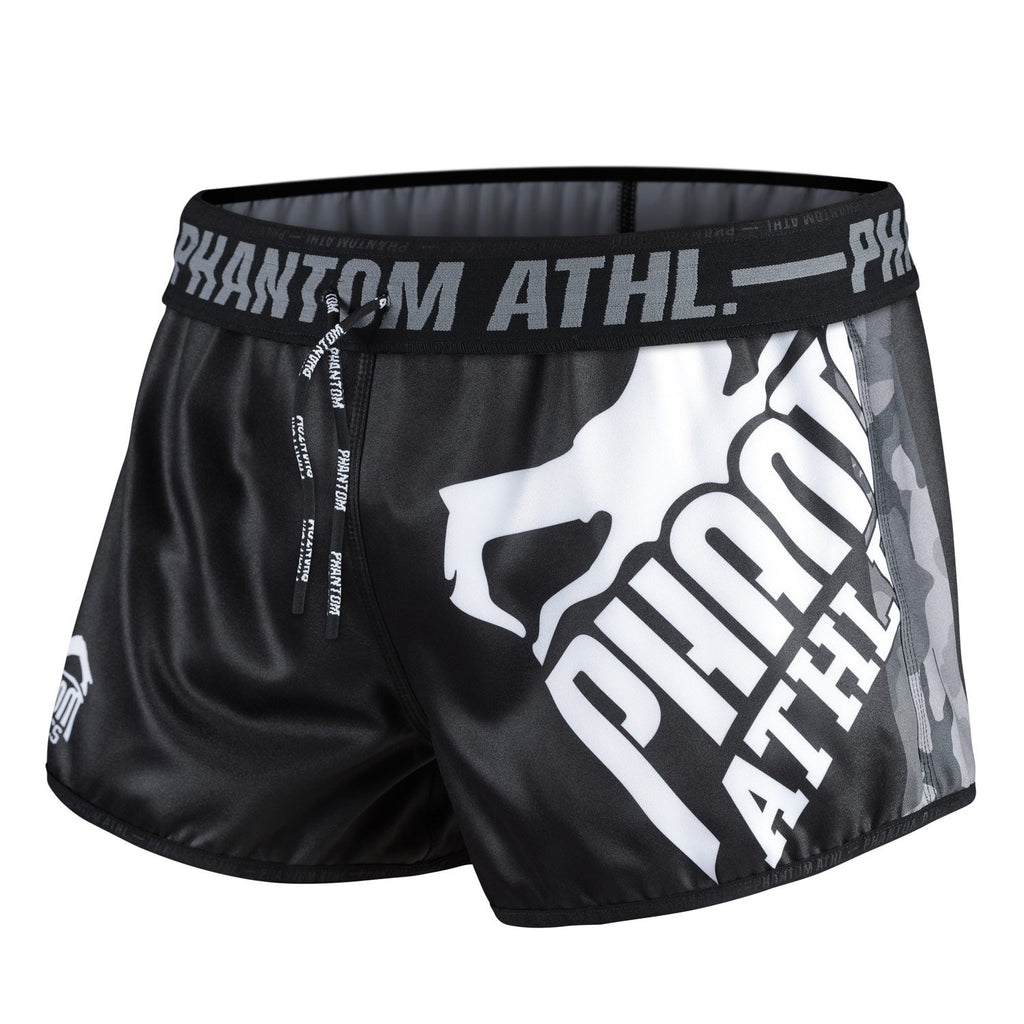 Phantom Athletics Revolution Muay Thai Shorts Hose Thaiboxen Thai boxing  Pants Bottoms K1 Black Schwarz Grau Gray Camo Camouflage
