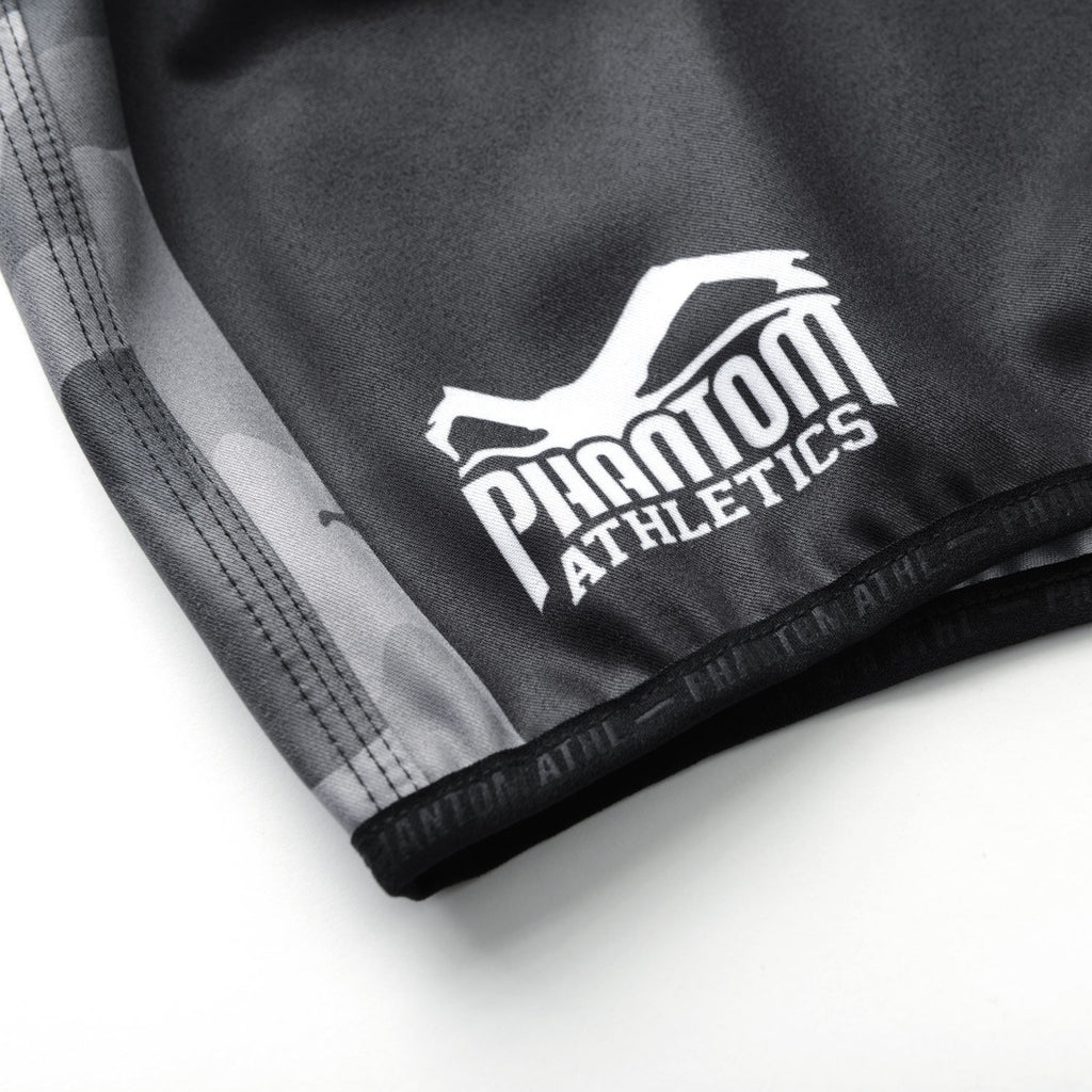 Phantom Athletics Revolution Muay Thai Shorts Hose Thaiboxen Thai boxing  Pants Bottoms K1 Black Schwarz Grau Gray Camo Camouflage