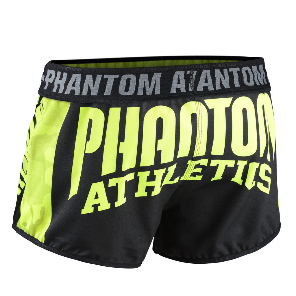 Phantom Athletics Revolution Muay Thai Shorts Hose Thaiboxen Thai boxing  Pants Bottoms K1 Black Schwarz Camo Camouflage Neon Fluo Gelb Grün Yellow Green