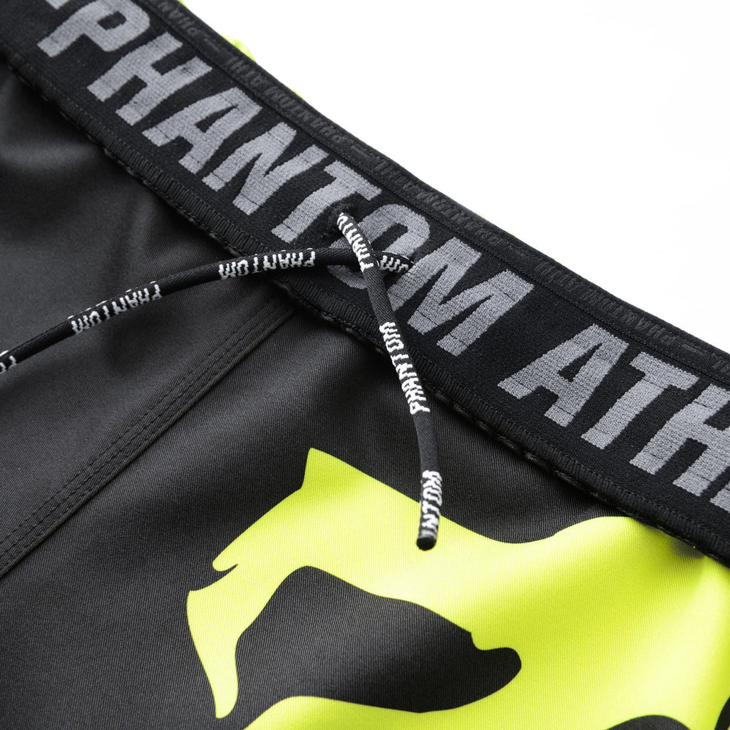 Phantom Athletics Revolution Muay Thai Shorts Hose Thaiboxen Thai boxing  Pants Bottoms K1 Black Schwarz Camo Camouflage Neon Fluo Gelb Grün Yellow Green