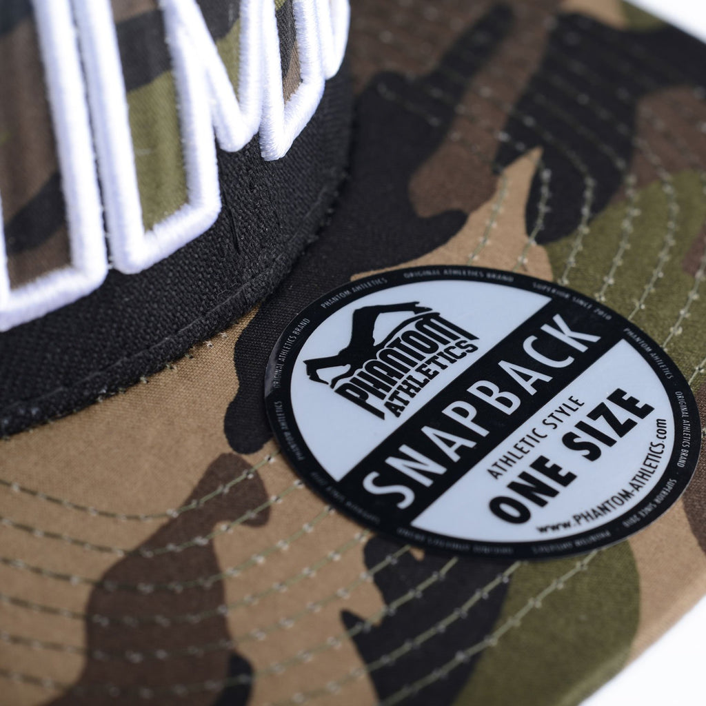 Phantom Athletics Cap Team Kappe Snapback Hat Logo MMA Mixed Martial Arts Camo Camouflage Black Schwarz