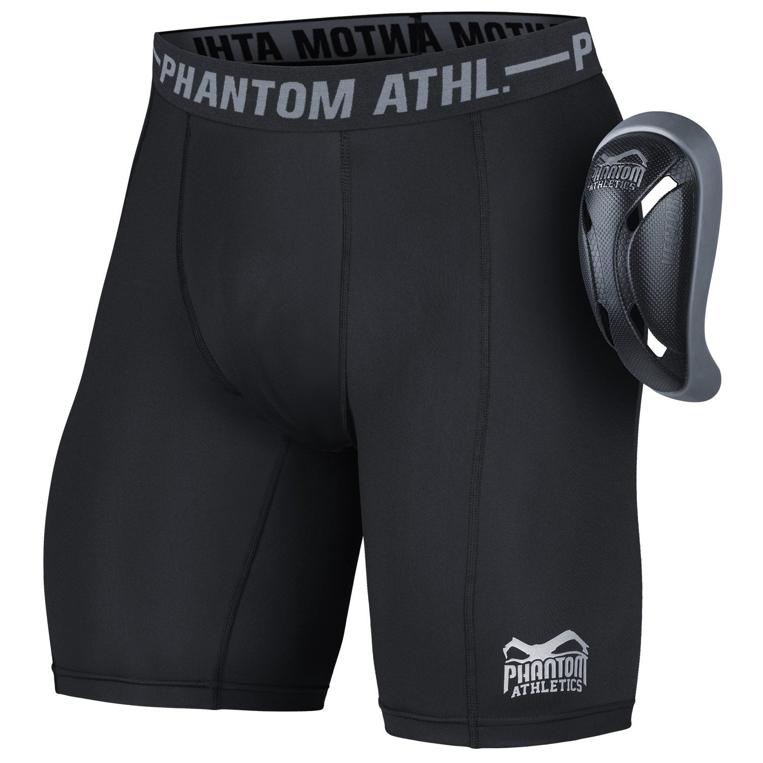 Phantom Athletics Tiefschutz Shorts Vector inkl. Cup Suspensorium Compression Short Kompression Unterhose